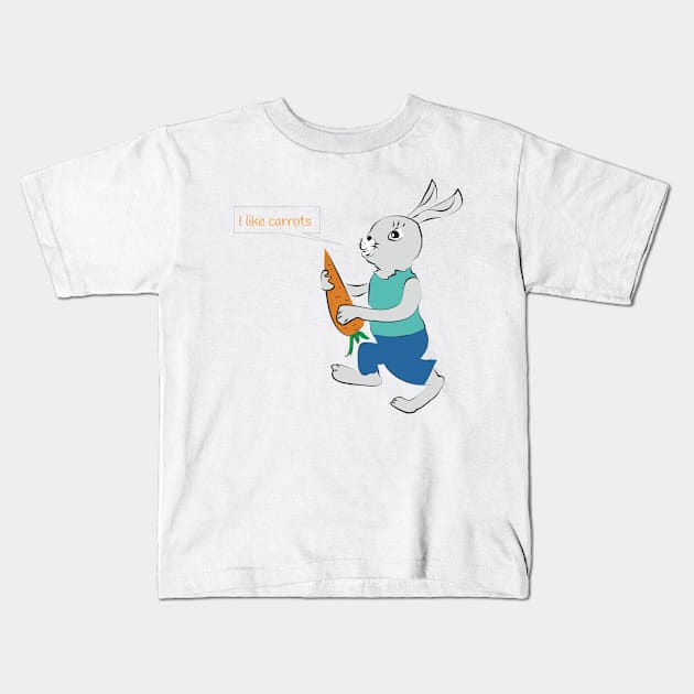 Carrot lover Kids T-Shirt by Alekvik